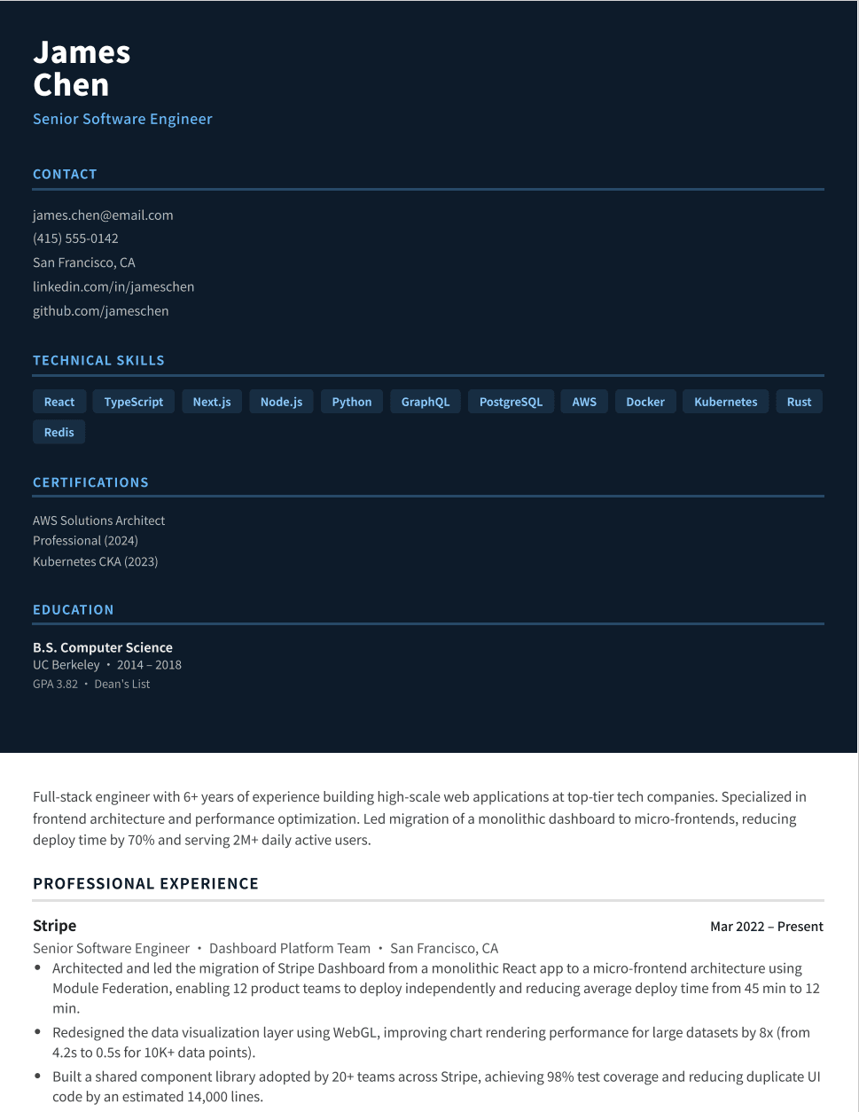 Resume Template Bundle — 8 Career CVs + Cover Letter