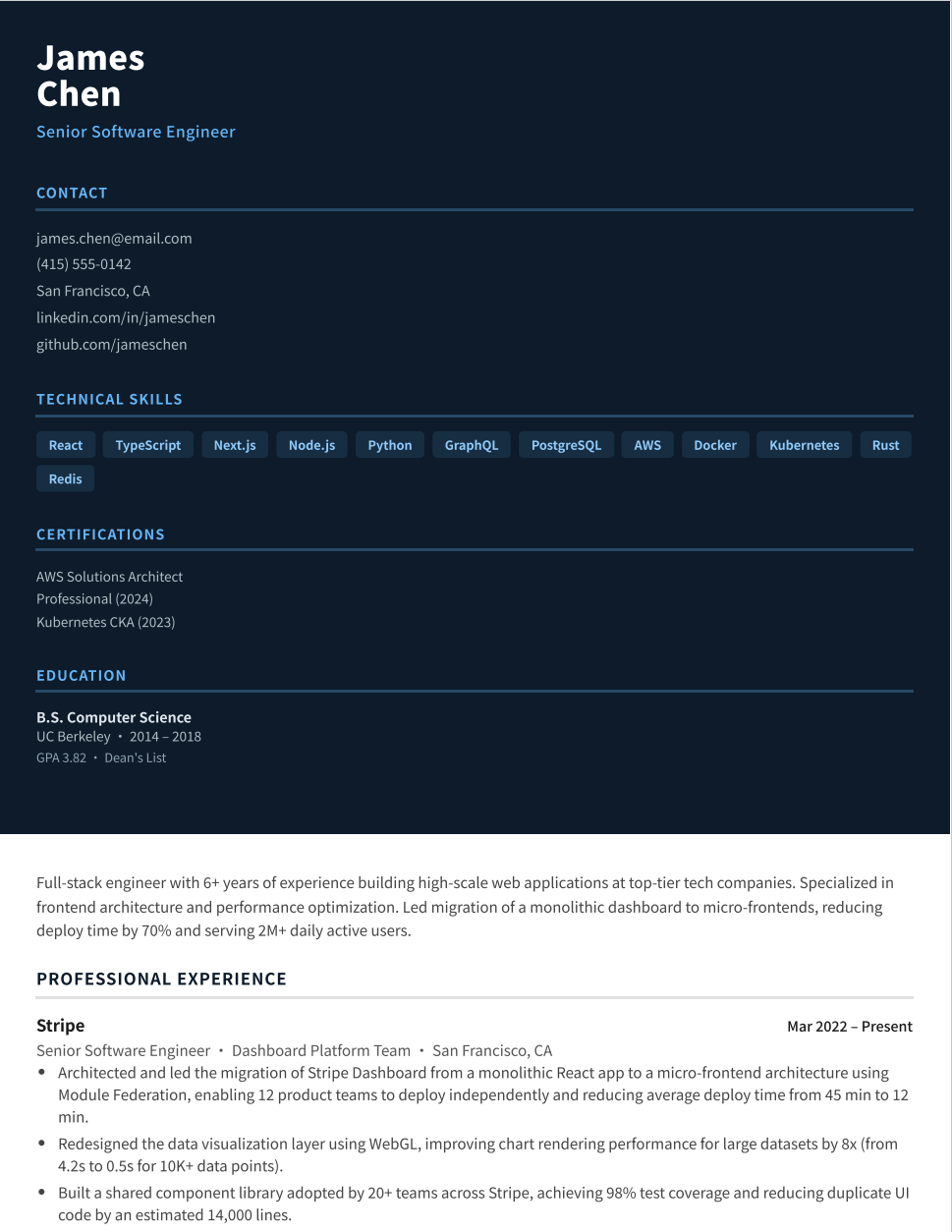 Resume Template Bundle — 8 Career CVs + Cover Letter